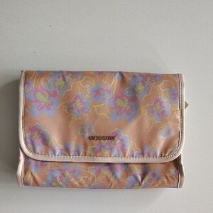 Vera Bradley Pink and Purple Cosmetic Bag with Iridescent Finish